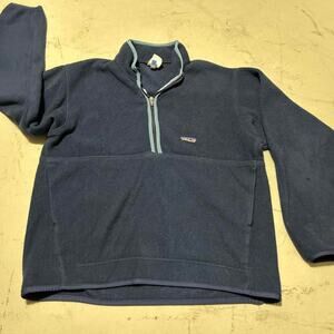 **Vintage Patagonia Synchilla Half Zip Pullover Fleece Jacket - Navy Blue**
